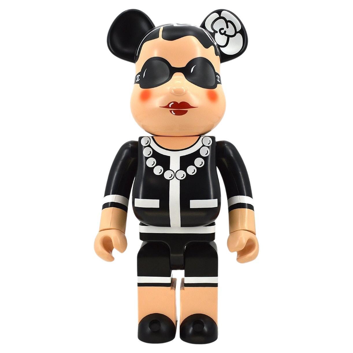CHANEL Black White Medicom Bearbrick Novelty Toy Doll Figurine Sculpture in  Box For Sale at 1stDibs | chanel bearbrick, bearbrick chanel, chanel toys