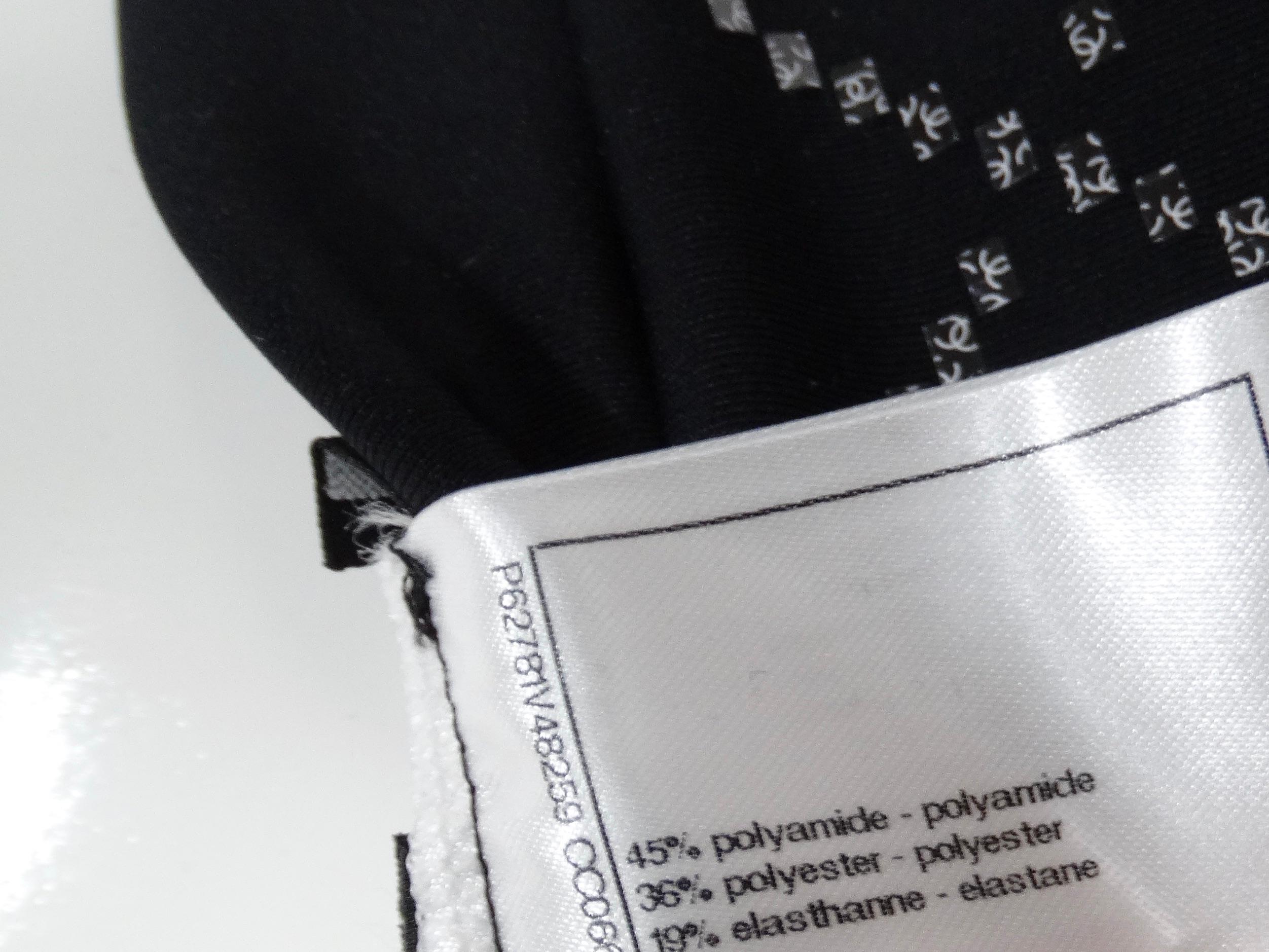 Chanel Schwarz-Weiß Neopren Reflektierende Hose 2020 im Angebot 7