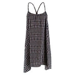Chanel Black/White Optic Dotted Print Short Dress - Size US 6