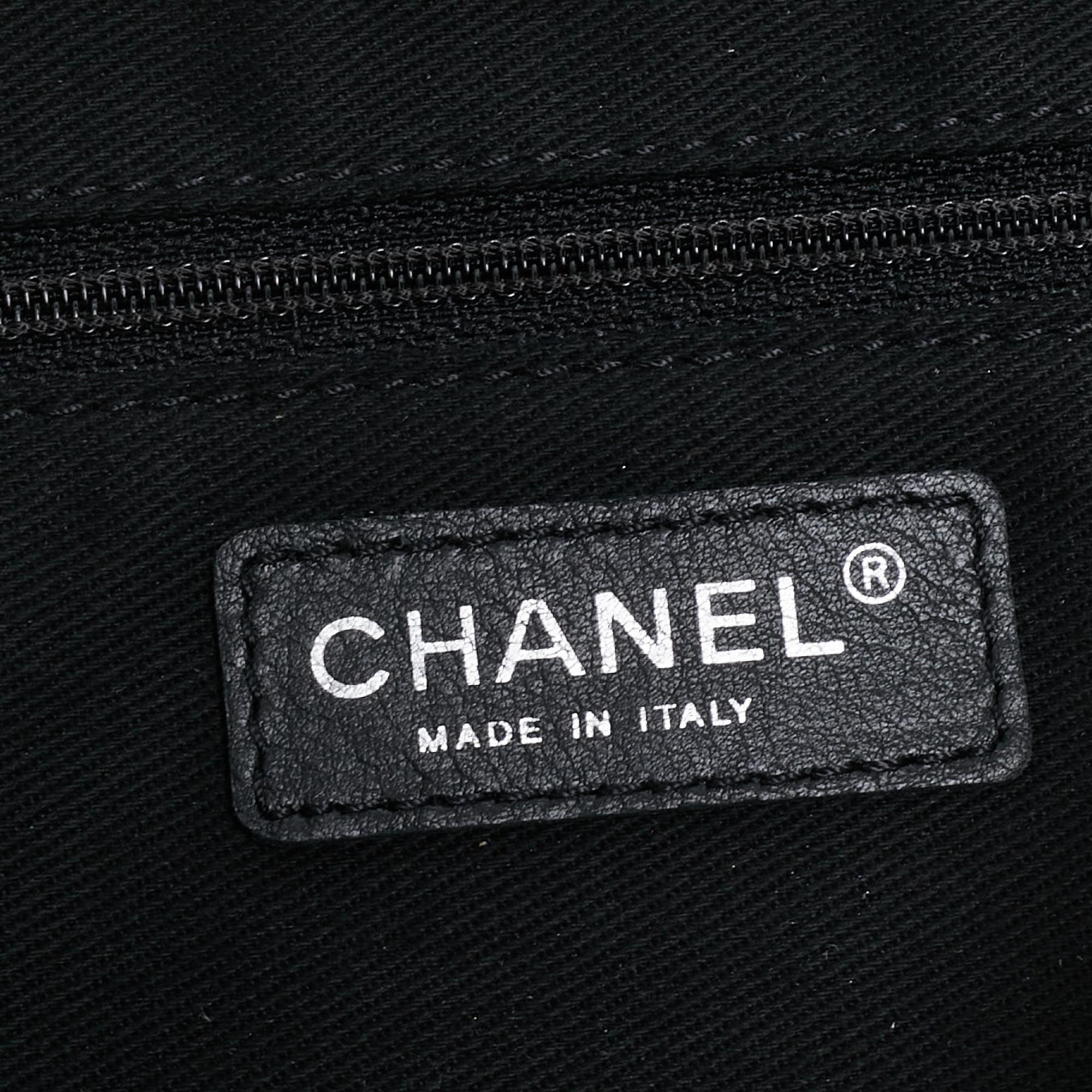 Chanel Black/White PVC Patchwork Tweed Jumbo Classic Single Flap Bag 8