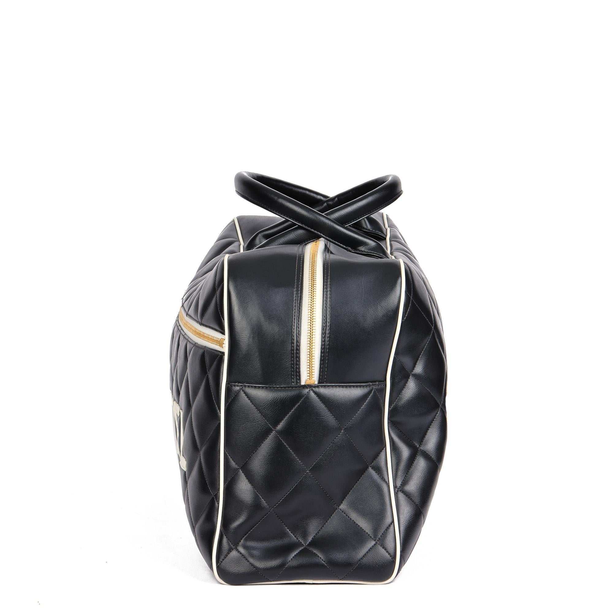 black and white chanel purse
