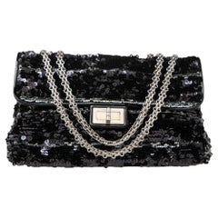 Chanel Black/White Sequins Reissue Shoulder Bag