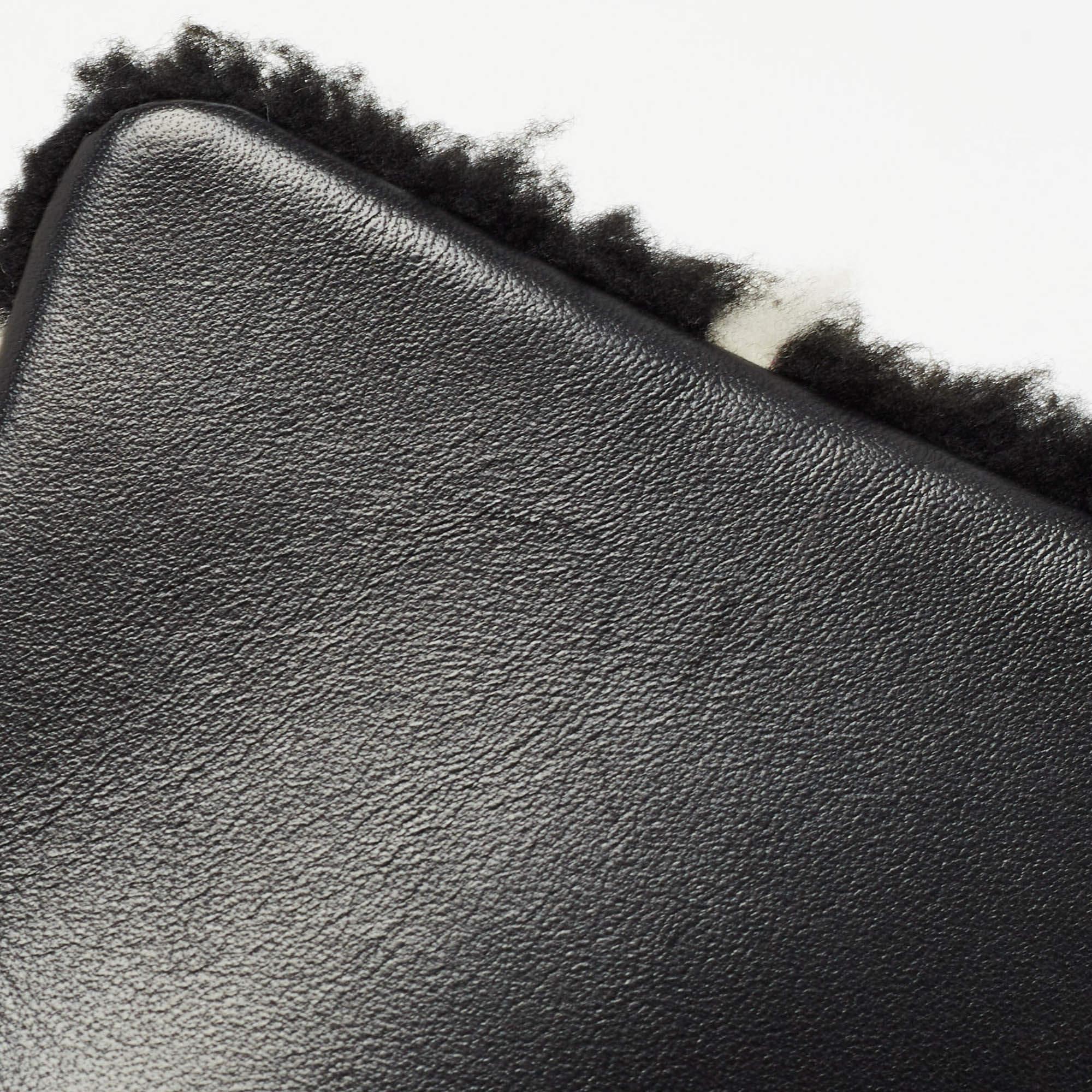 Chanel Black/White Shearling Classic Flap Bag 3