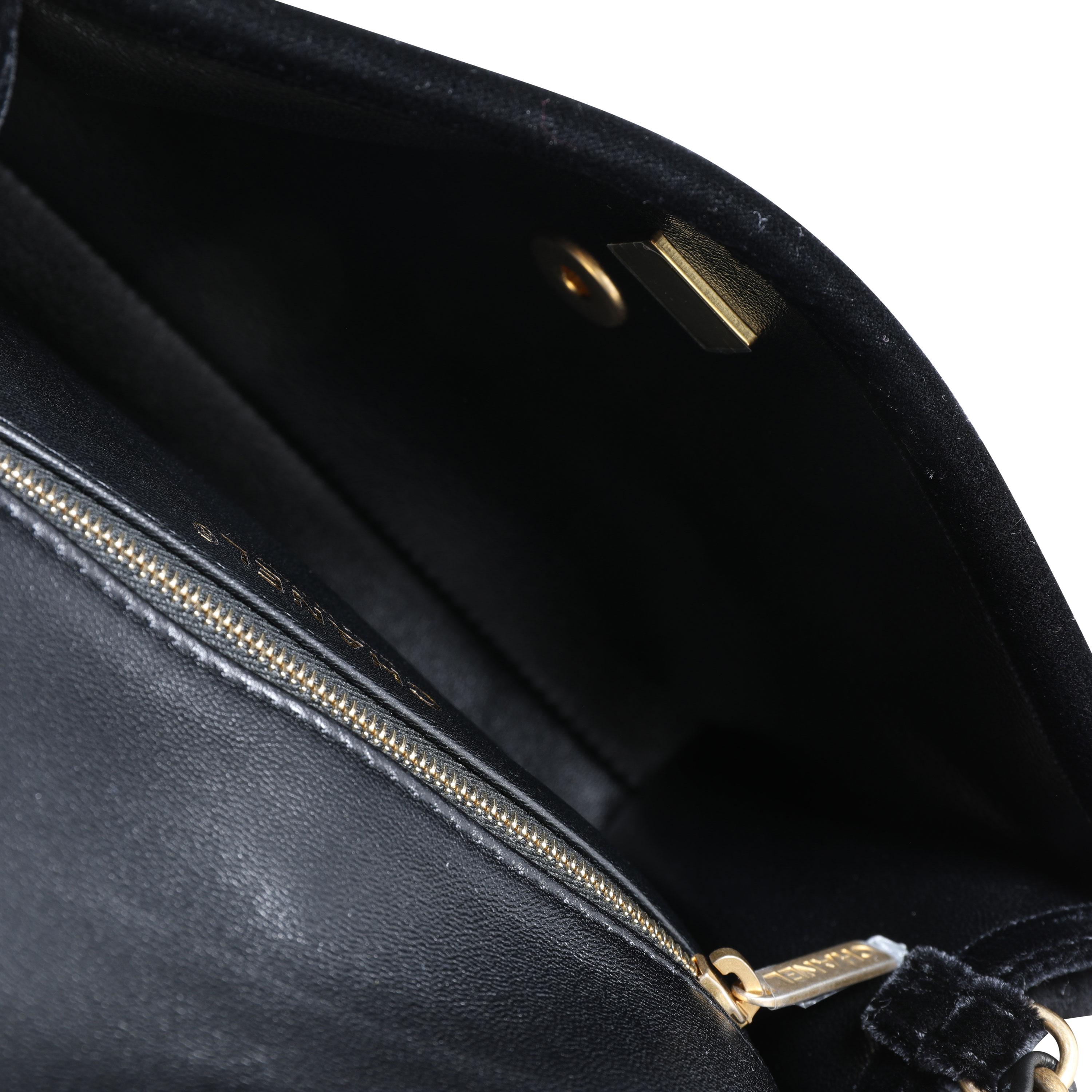 Chanel Black & White Shearling Small Single Flap Bag 2
