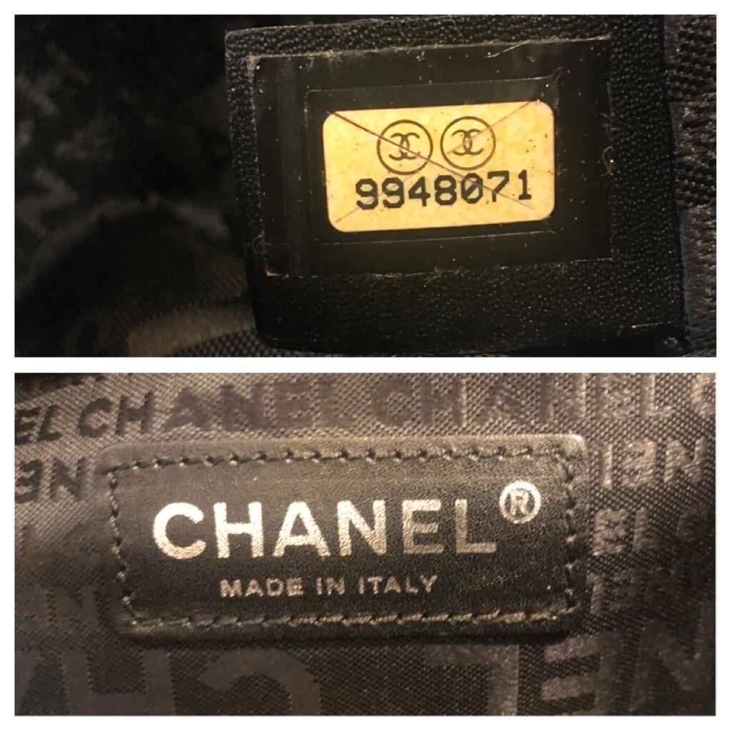 Chanel Black White Silk Camillia Clutch Bag 2