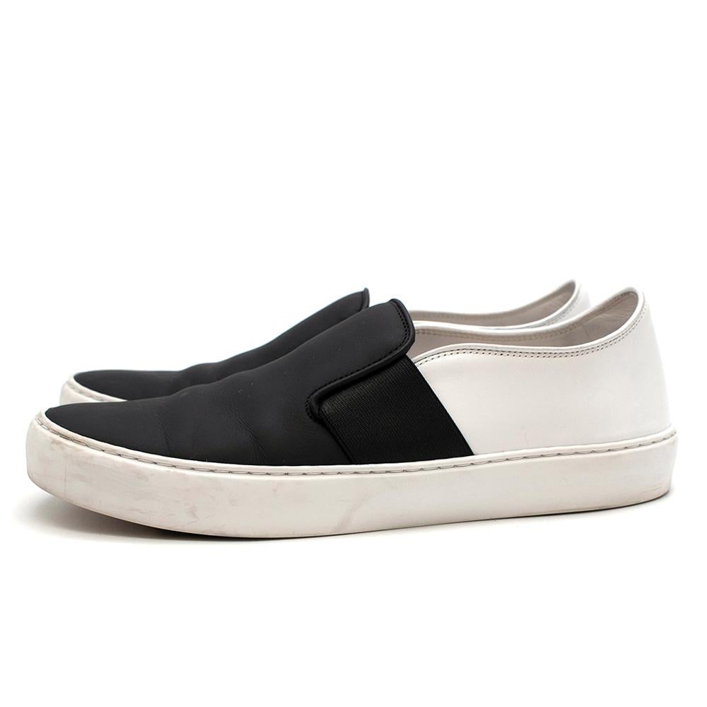 Chanel Black & White Slip-on Sneakers  37 1