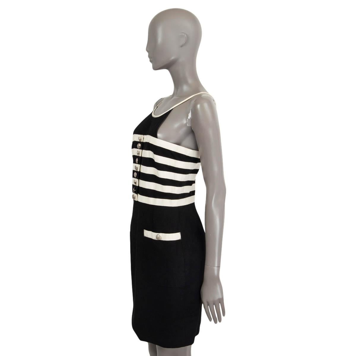 black and white striped mini dress