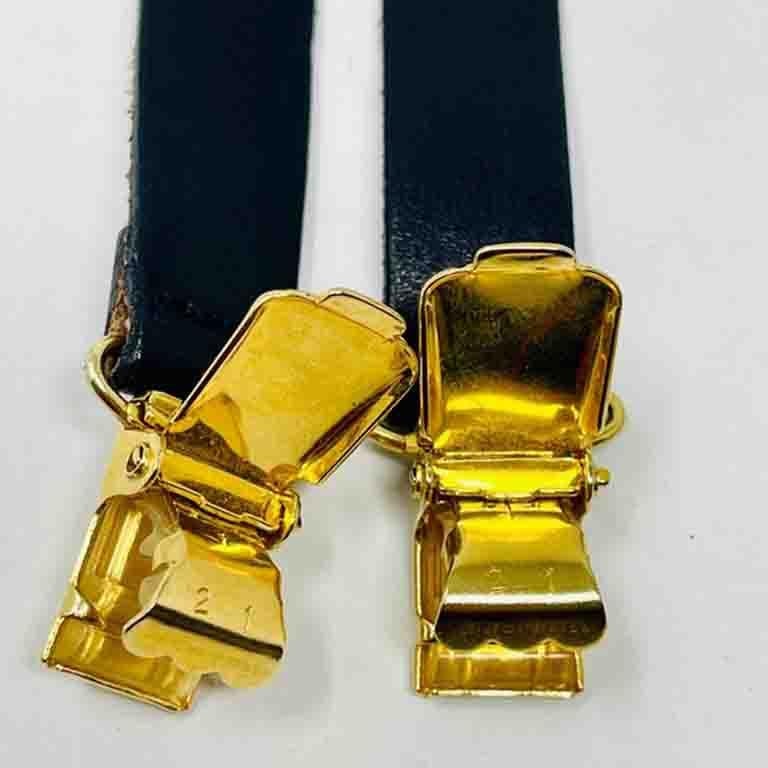 Chanel Black White Suspenders Vintage  For Sale 6