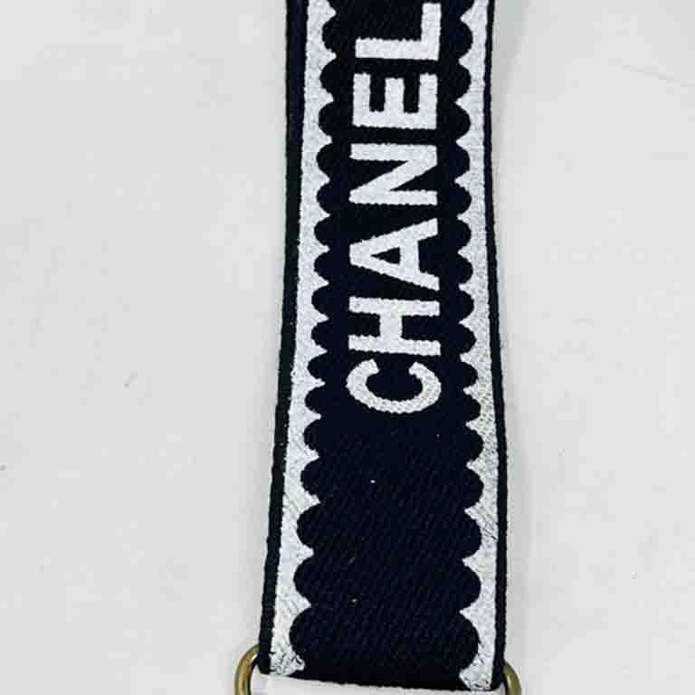 Chanel Chanel Schwarz-Weiße Hosenträger Vintage  im Zustand „Gut“ im Angebot in Los Angeles, CA