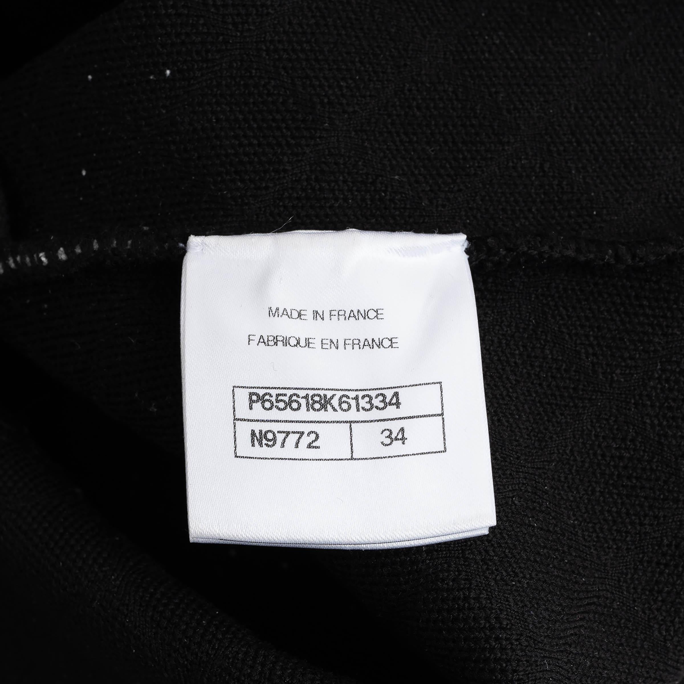 CHANEL 2020 20K COLORBLOCK robe en viscose noire et blanche 34 XS en vente 6