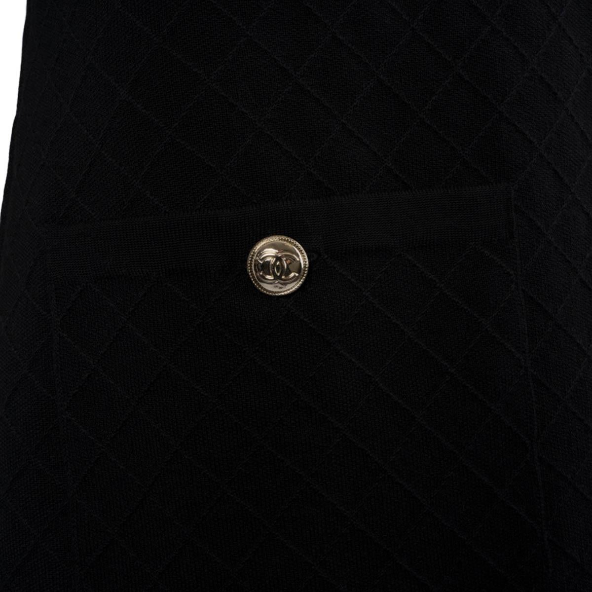 CHANEL 2020 20K COLORBLOCK robe en viscose noire et blanche 34 XS en vente 3