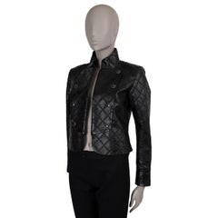 CHANEL black & white wool 19C LA PAUSA TWEED Jacket 38 S