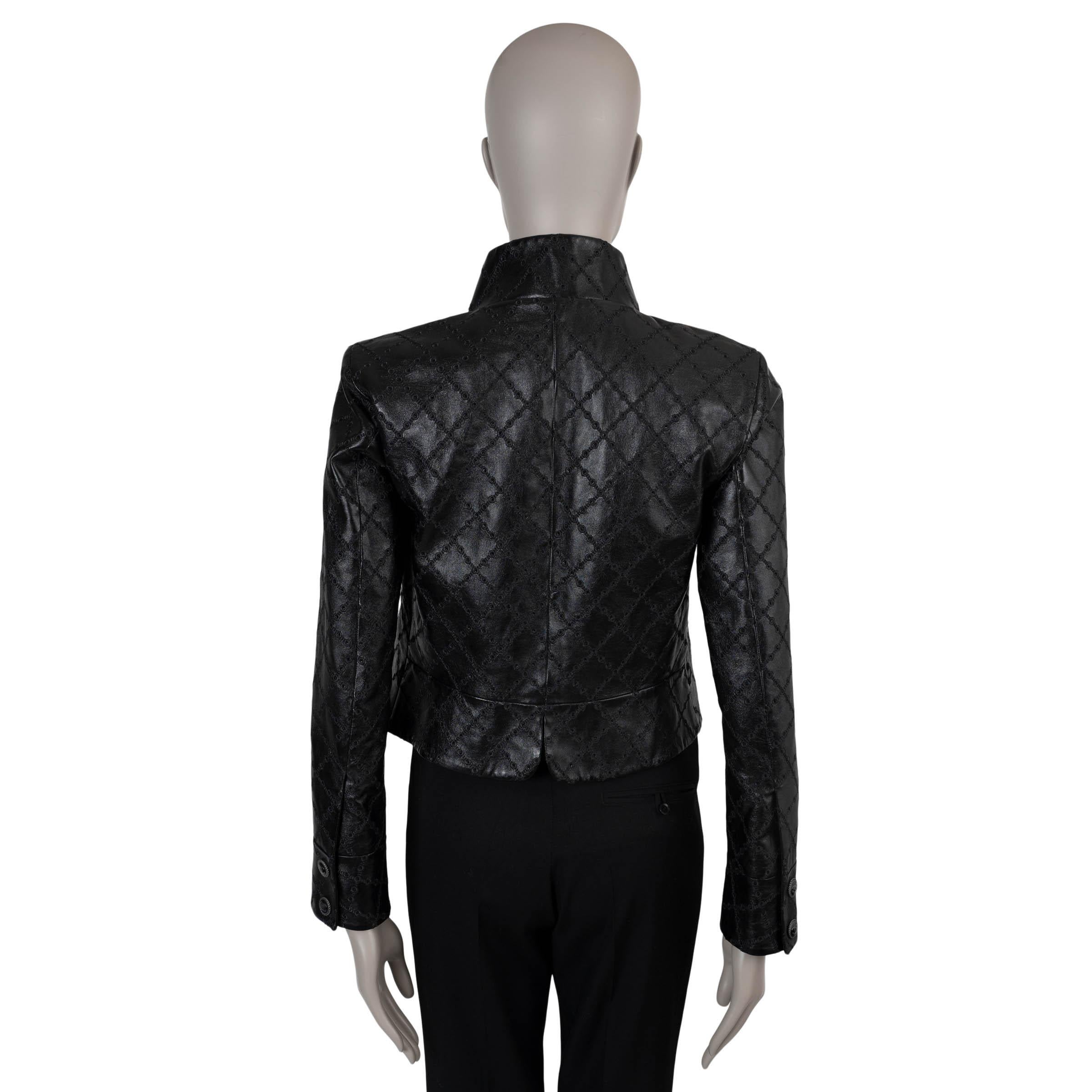 Black CHANEL black & white wool 19C LA PAUSA TWEED Jacket 38 S For Sale