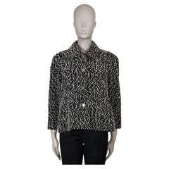 CHANEL black & white wool 19C LA PAUSA TWEED Jacket 38 S