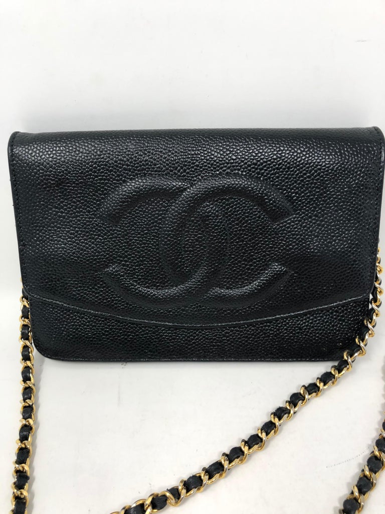 chanel woc black gold