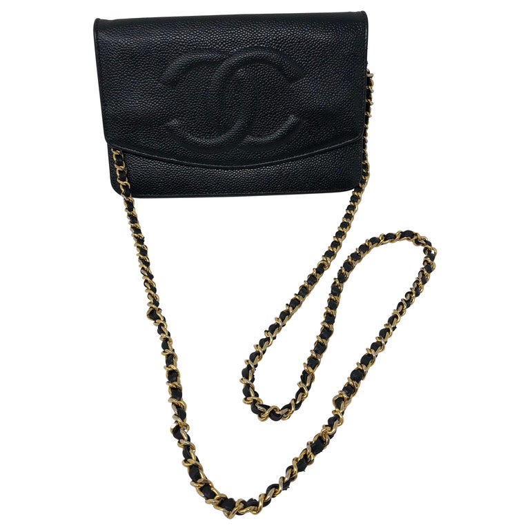 chanel woc black gold