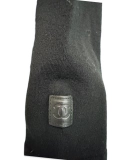 Chanel black wood hoodie zip sweater