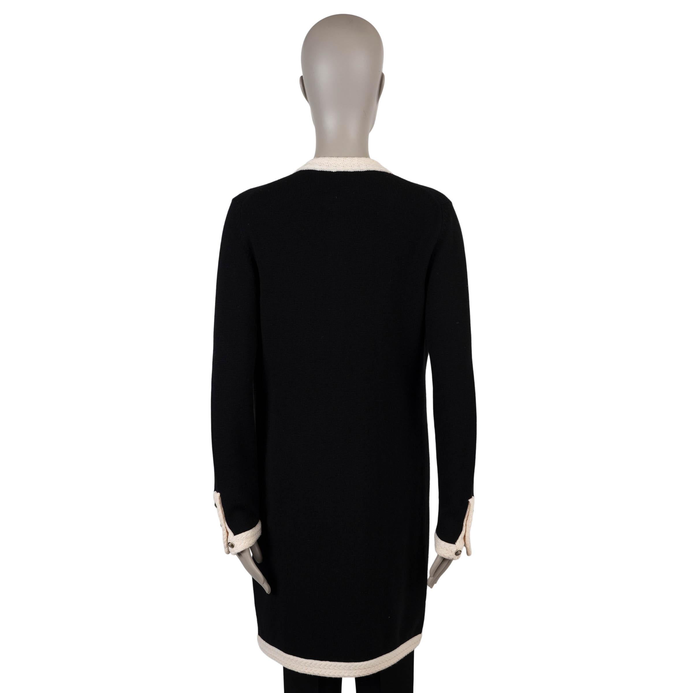 Nero Chanel lana nera 07A MONTE CARLO LUREX TWEED Cappotto Giacca 40 M. in vendita