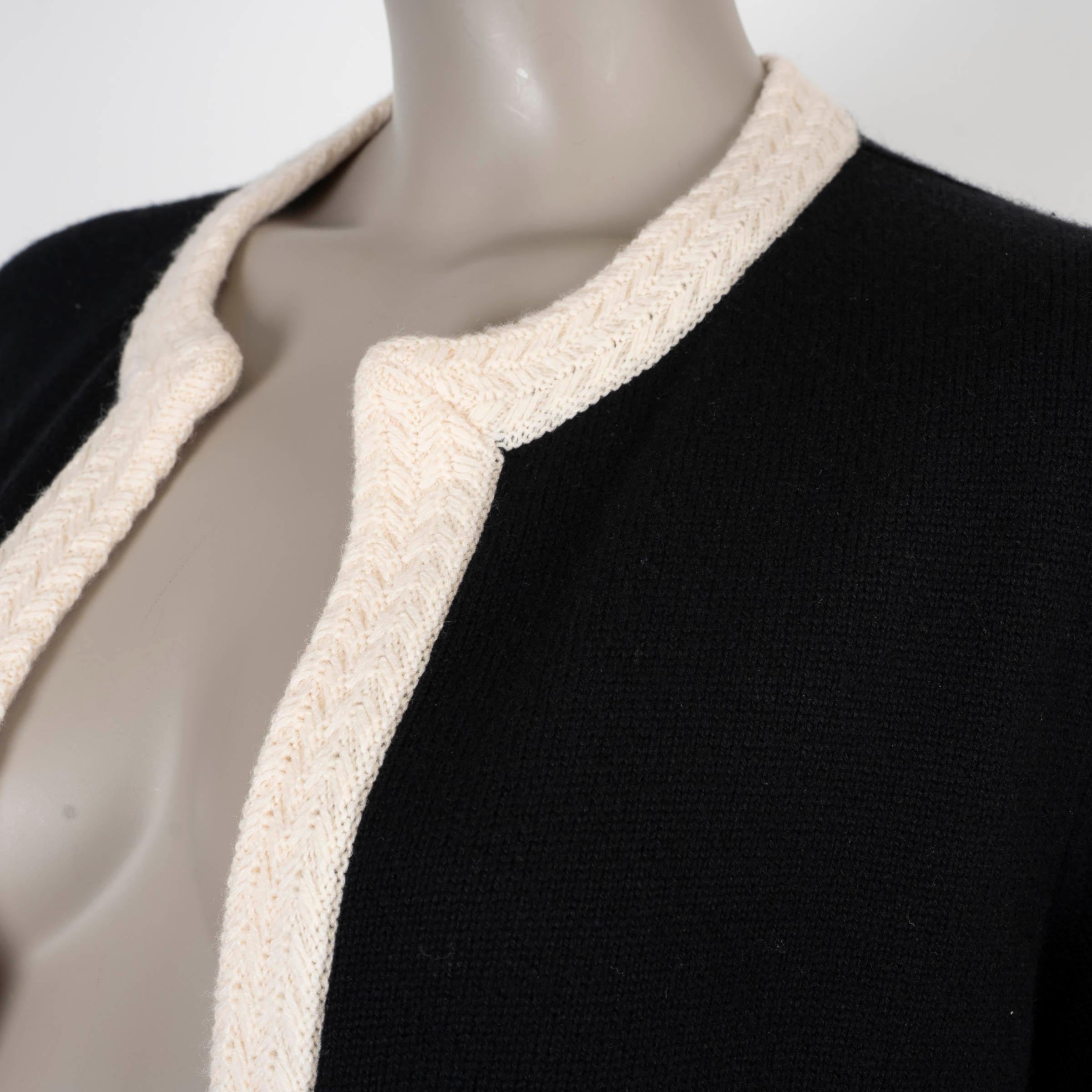 Donna Chanel lana nera 07A MONTE CARLO LUREX TWEED Cappotto Giacca 40 M. in vendita