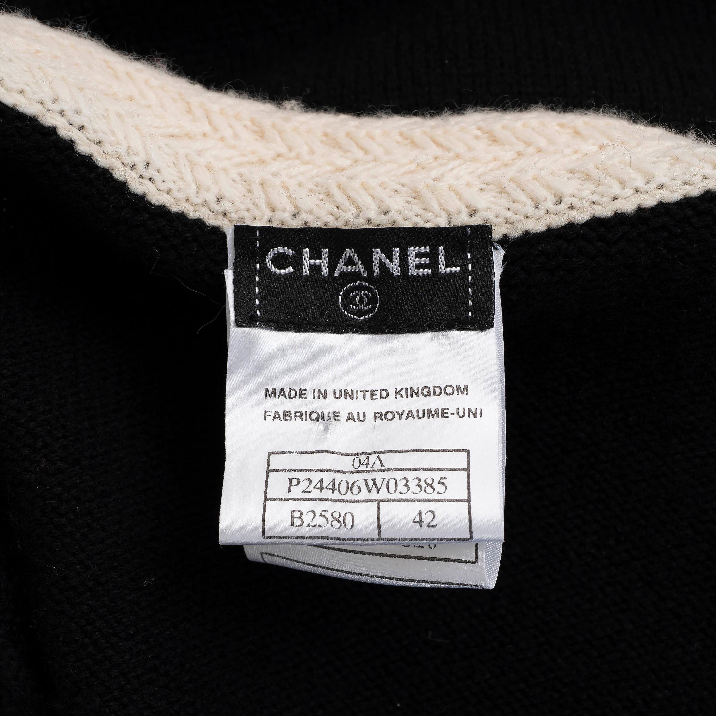Chanel lana nera 07A MONTE CARLO LUREX TWEED Cappotto Giacca 40 M. in vendita 1