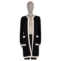Chanel lana nera 07A MONTE CARLO LUREX TWEED Cappotto Giacca 40 M.