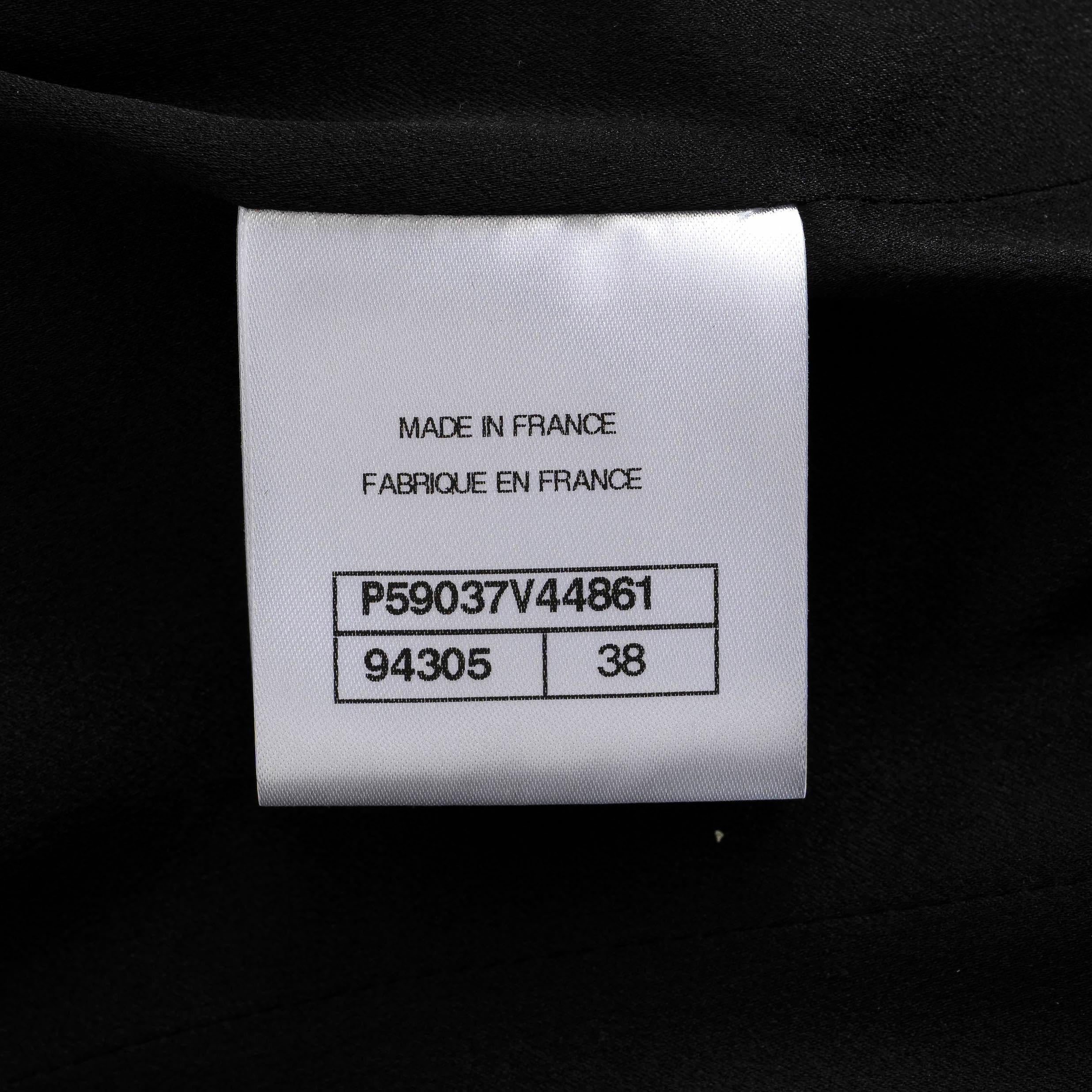 Chanel giacca in lana nera 18A HAMBURG SHIMMERY CROPPED 38 S in vendita 2