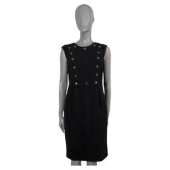 CHANEL laine noire 2014 14A DALLAS SHERIFF TWEED Robe 40 M