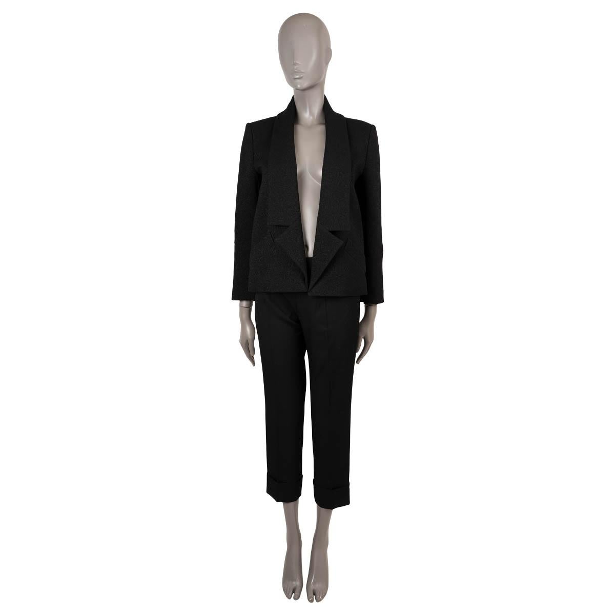 Chanel laine noire 2014 14B OPEN LUREX TWEED Veste 36 XS Pour femmes en vente