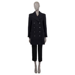 CHANEL black wool 2017 Peacoat Jacket 36 XS
