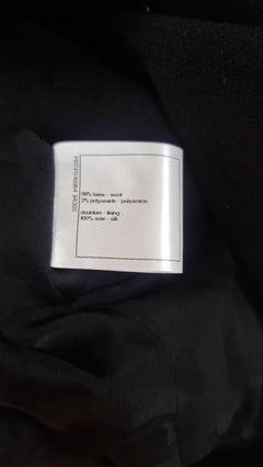 CHANEL Black Wool 2019 Double Breasted Tweed Jacket Sz.38