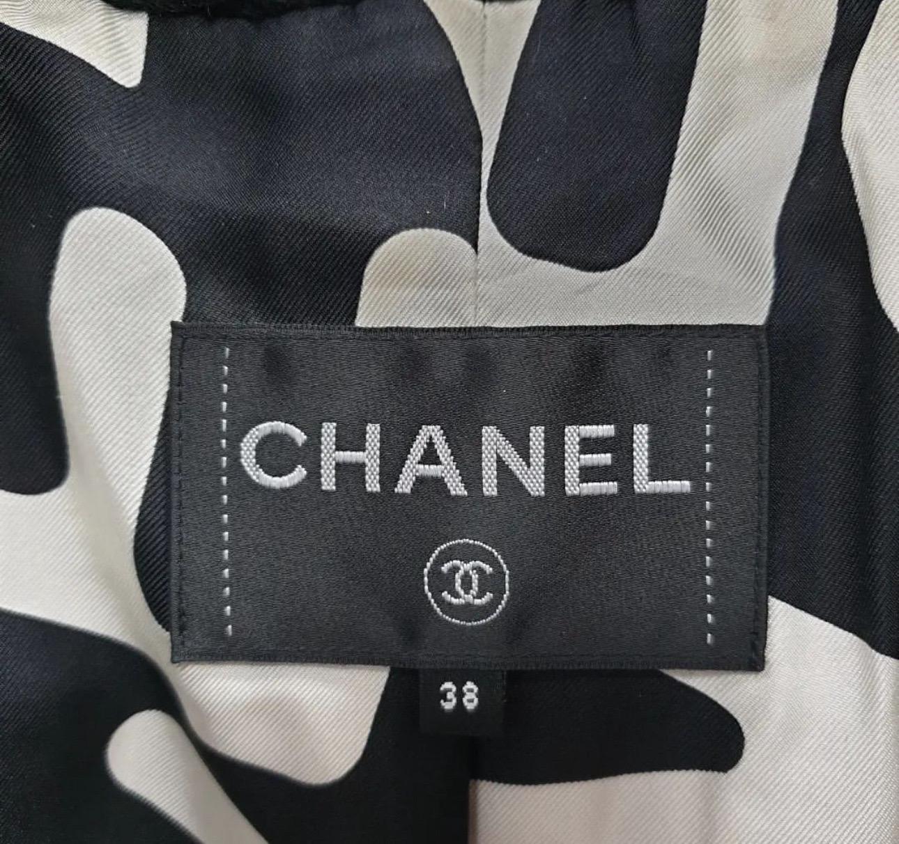 Women's Chanel Black Wool 2023 Pea Coat For Sale