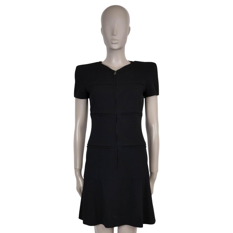 Chanel 1997 Zip-Front Dress Black