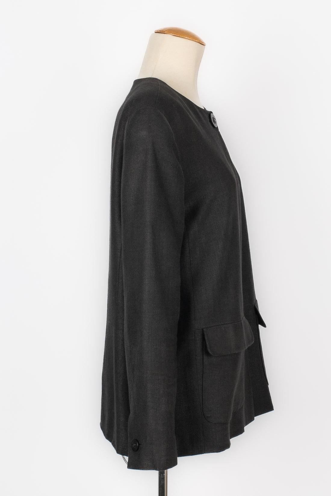 Women's Chanel Black Wool and Linen Jacket, 1998