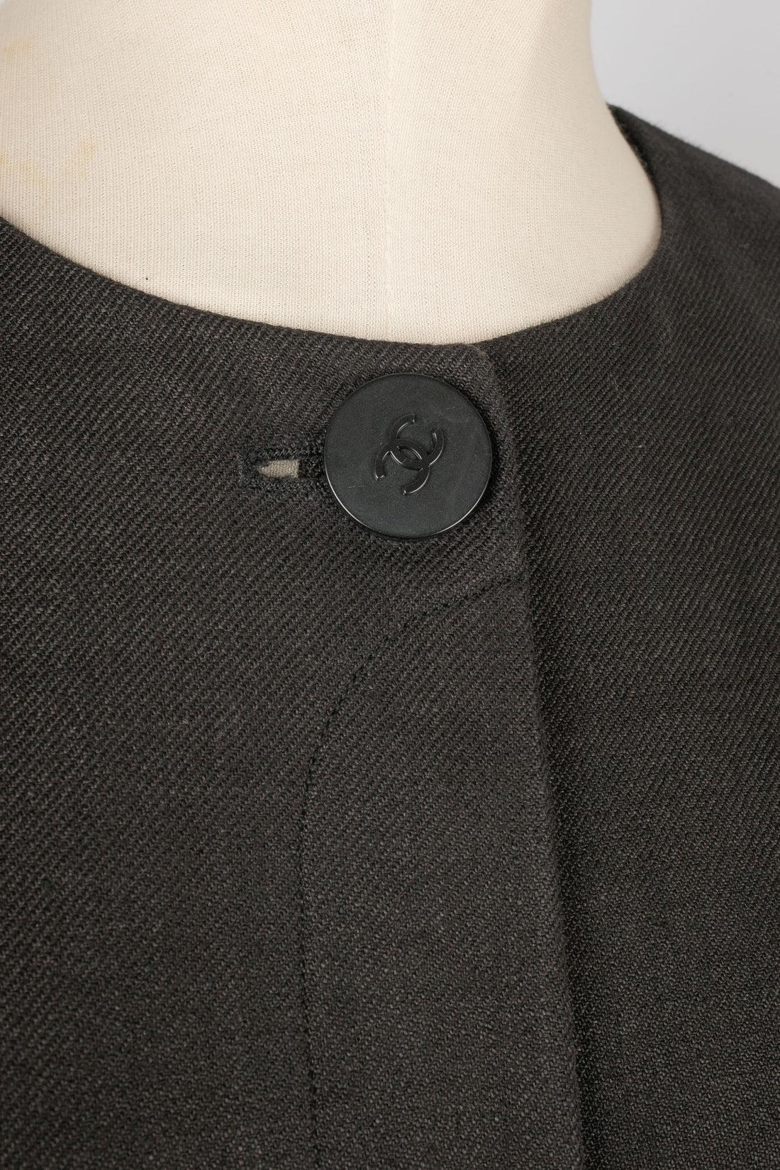 Chanel Black Wool and Linen Jacket, 1998 1