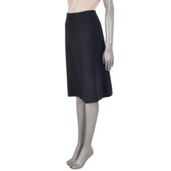 CHANEL Schwarzer BOUCLE TWEED A-LINE-Rock aus Wolle 38 S