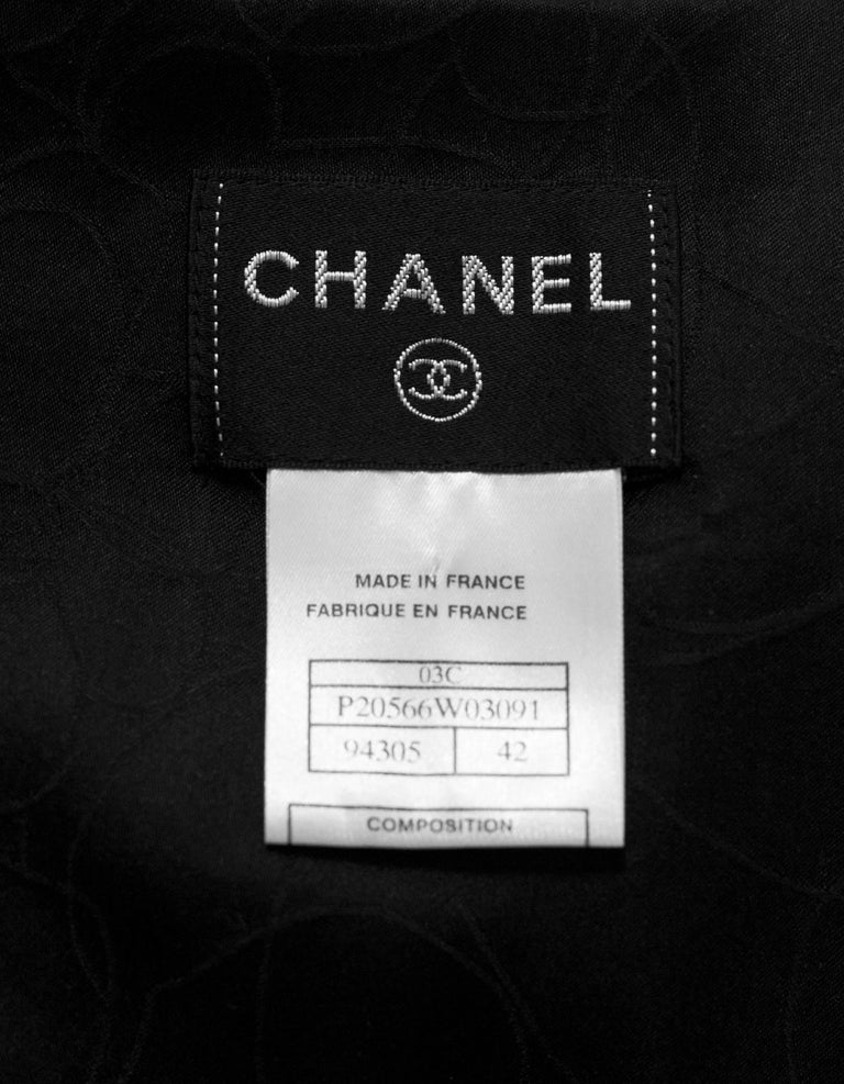 Chanel Black Wool Boucle Vest Sz FR42 For Sale at 1stDibs