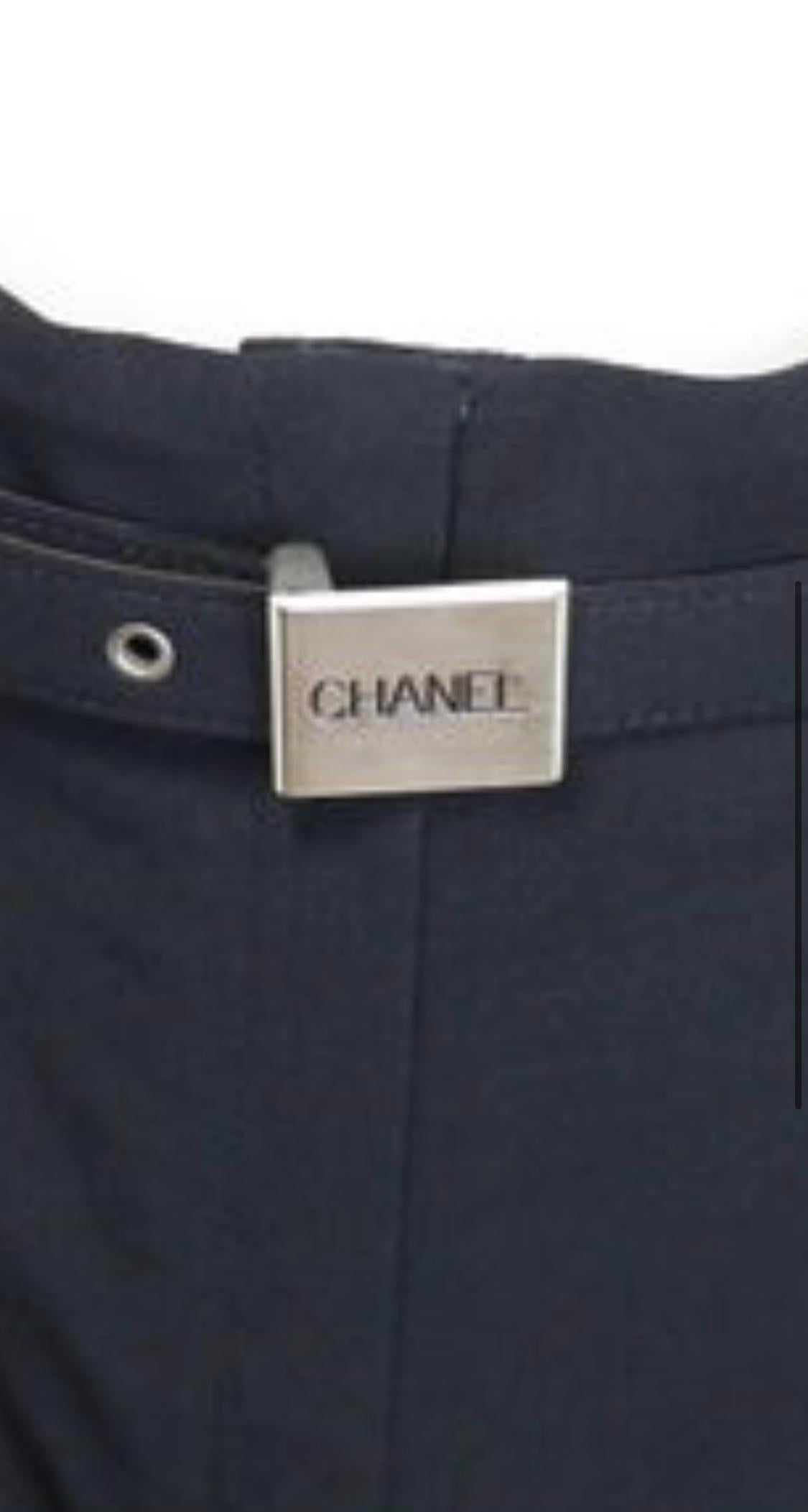 Chanel Black Wool Carrot Belted Pants  In Excellent Condition In Sheung Wan, HK