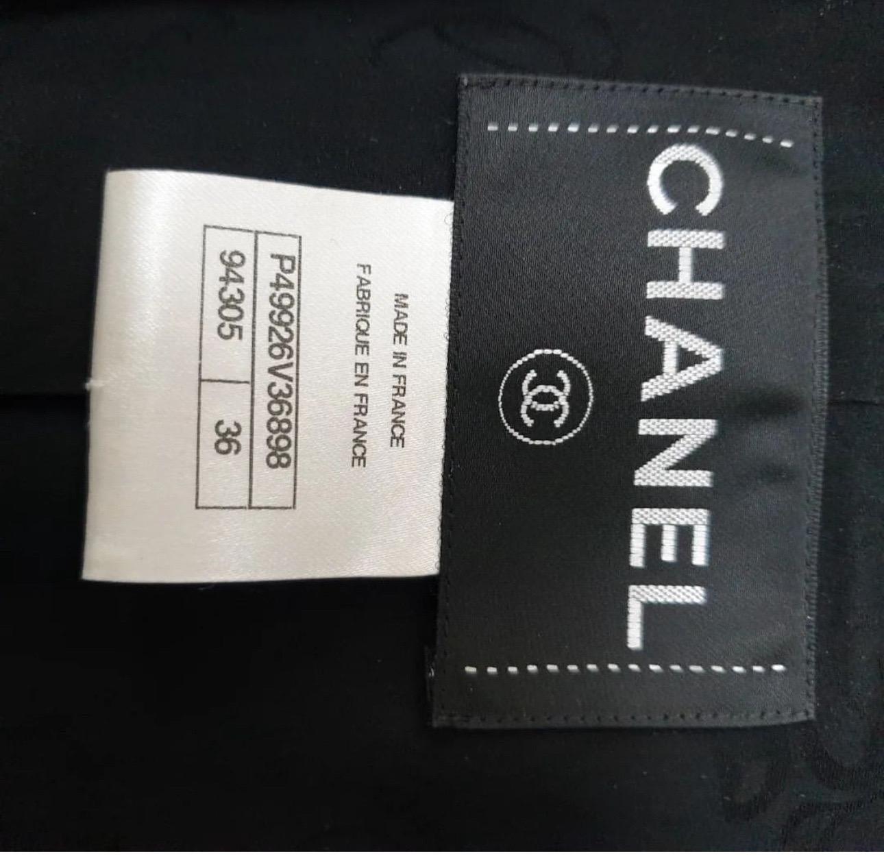 CHANEL Black Wool CC Logo Button Jacket Blazer For Sale 1