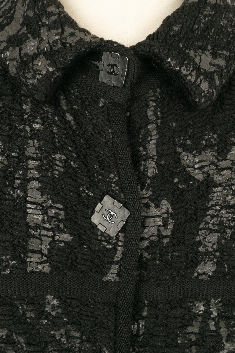 Chanel - Veste en laine noire en vente 1