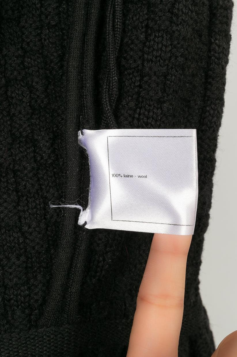 Chanel - Veste en laine noire en vente 3