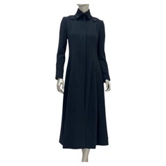 Chanel Black Wool Coat - Silk Lined & Tailored Sz.36