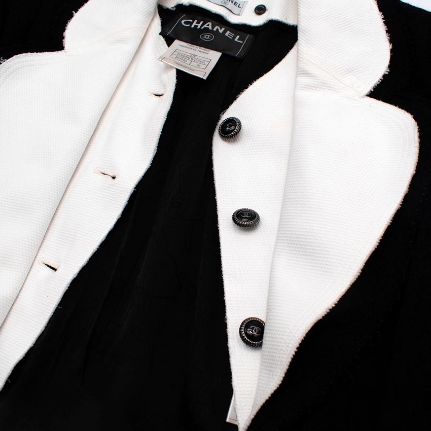 chanel black and white suit