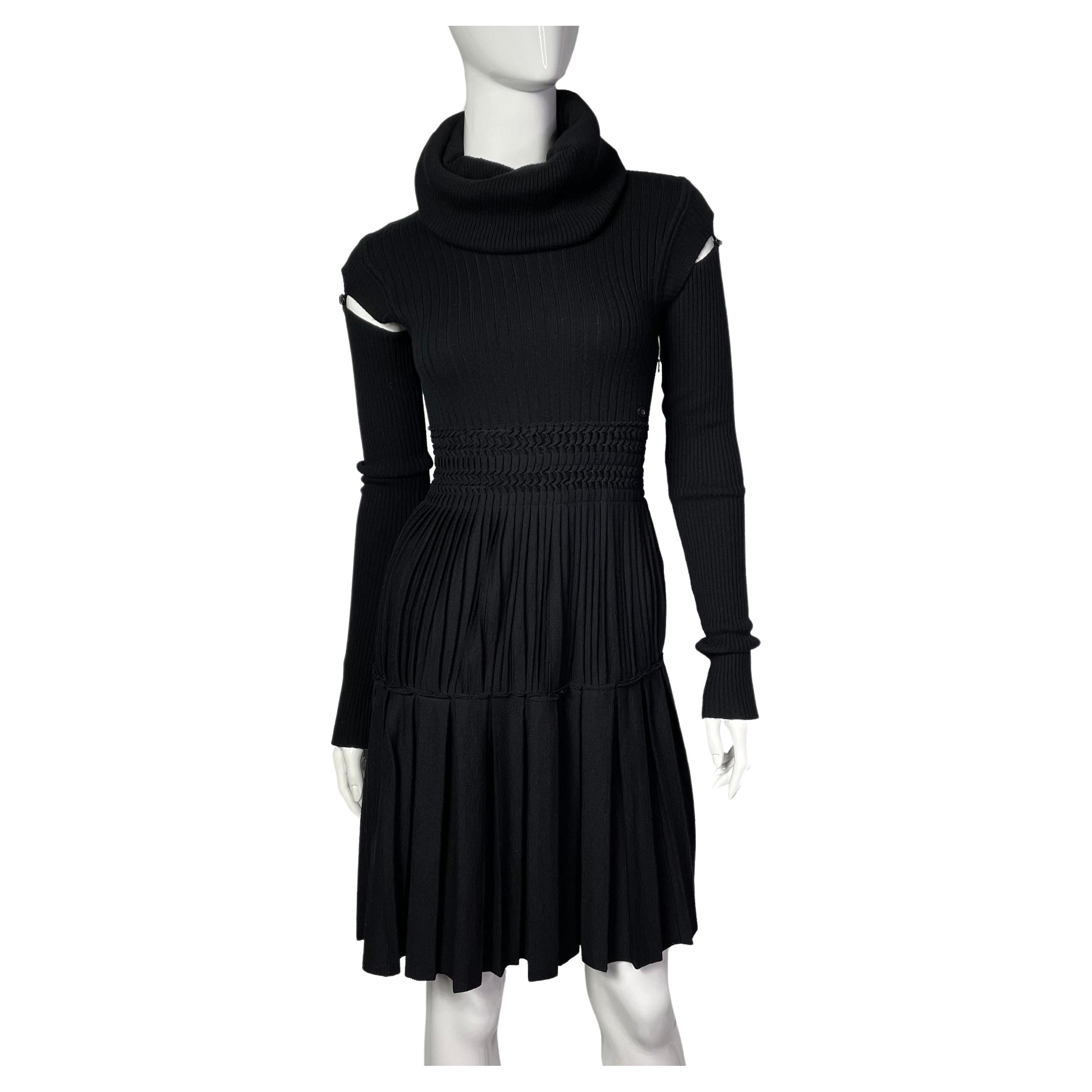 CHANEL Metiers d'Art tweed sleeveless one piece dress P75267 Black x yellow 34