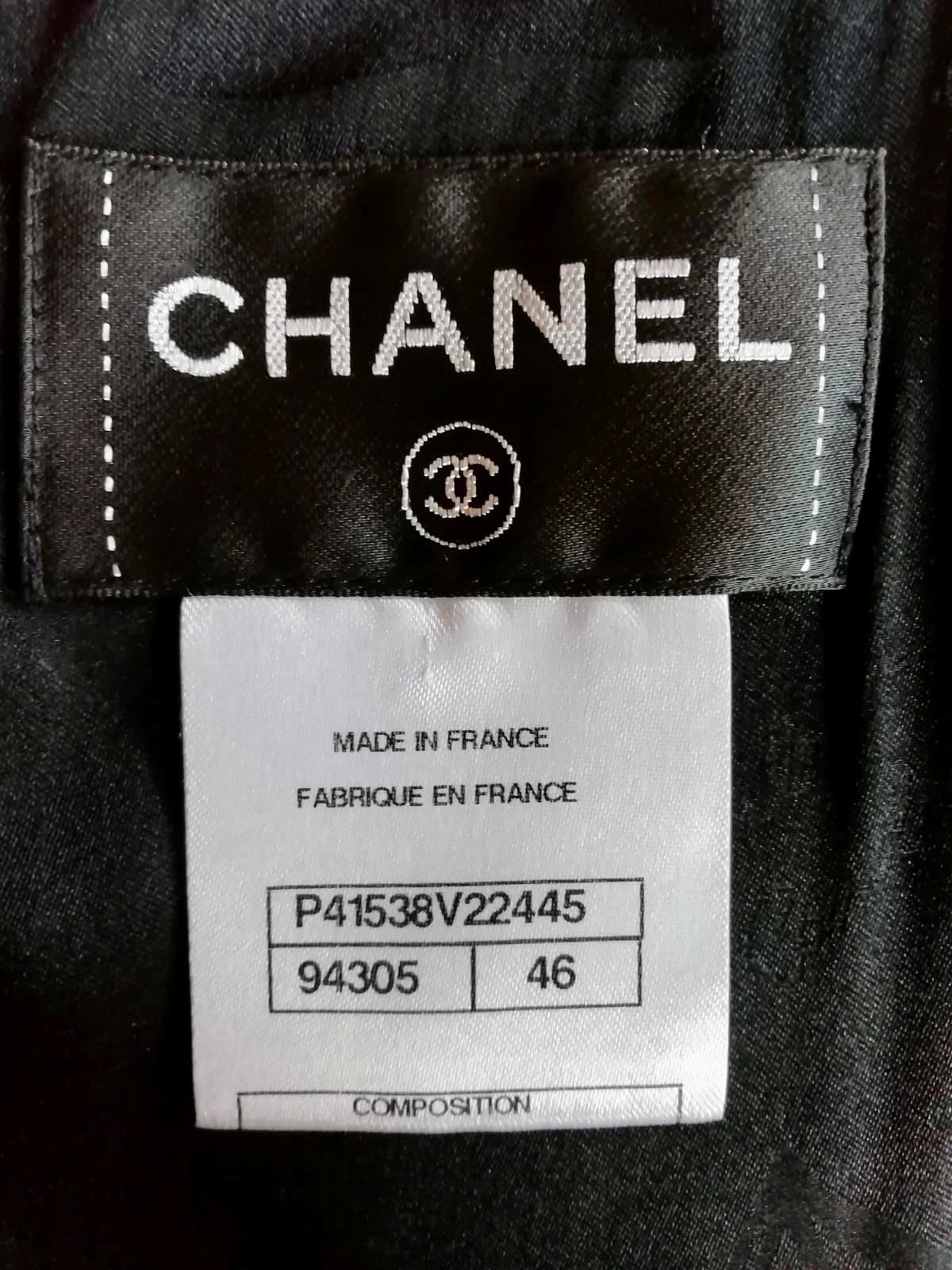 Chanel black wool dress pre fall 2011 Paris Byzance  FR 46 For Sale 5