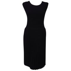 Chanel Black Wool Dress with Pleated Skirt, Fall 2007 Collection