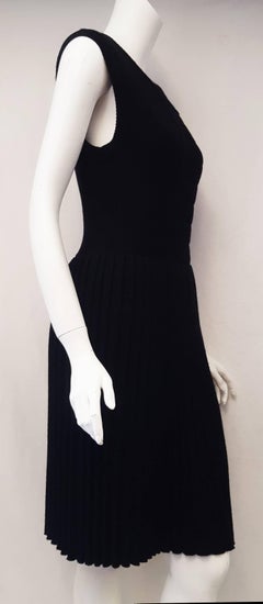 Chanel Black Wool Dress with Pleated Skirt, Fall 2007 Collection