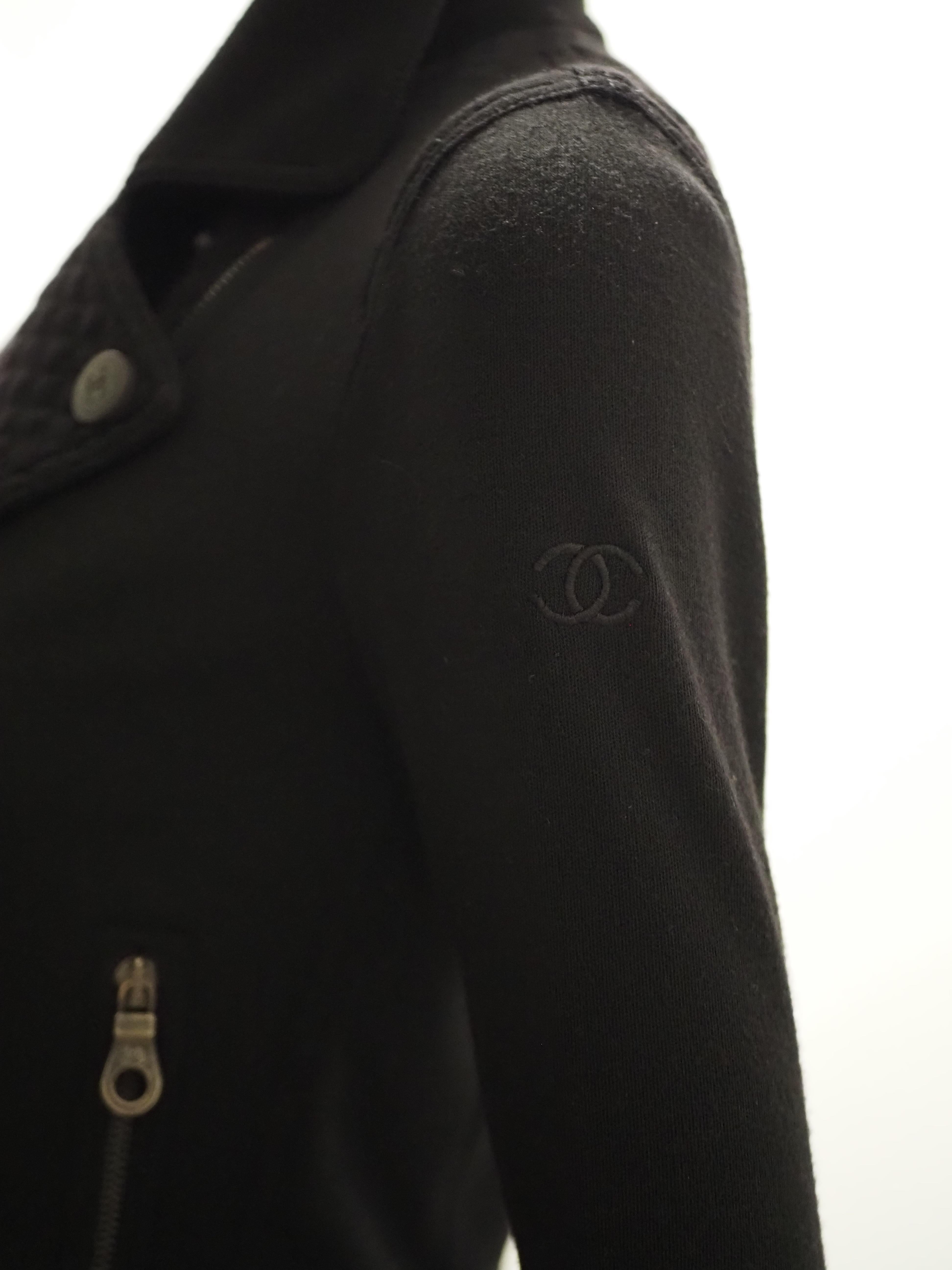 Chanel black wool jacket For Sale 9