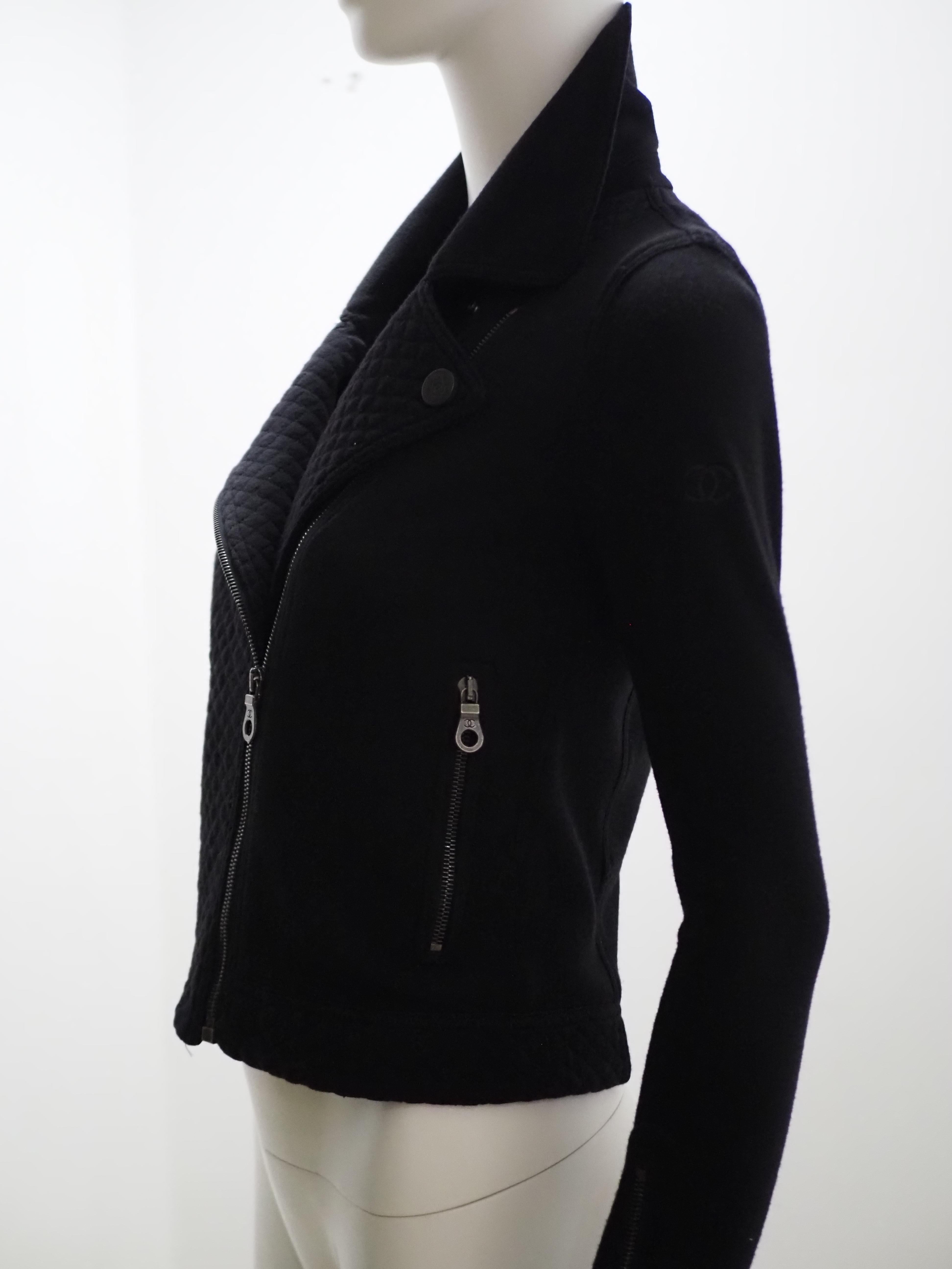 Black Chanel black wool jacket For Sale