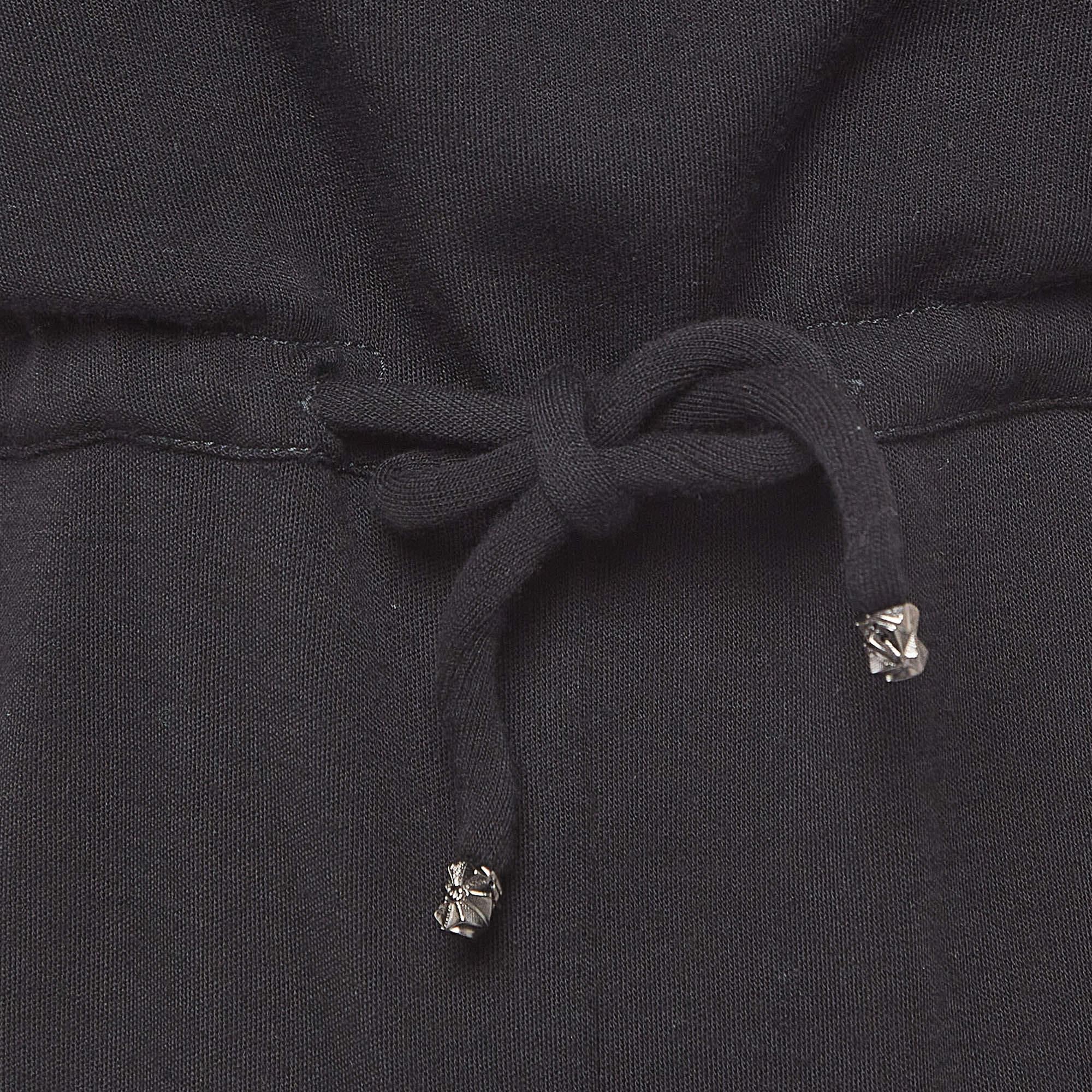 Women's Chanel Black Wool Knit Sleeveless Drawstring Jumpsuit M For Sale