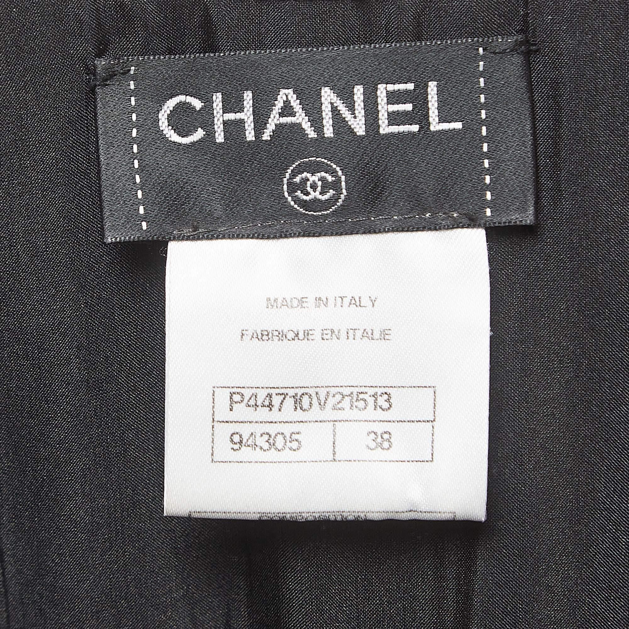 Chanel - Combinaison sans manches à cordon de serrage en laine noire M en vente 1